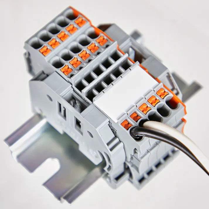 【CAINZ-DASH】トラスコ中山 スプリング式端子台3線式 6極 電線サイズ0.25~2.5 SPTB24A-3-6P【別送品】