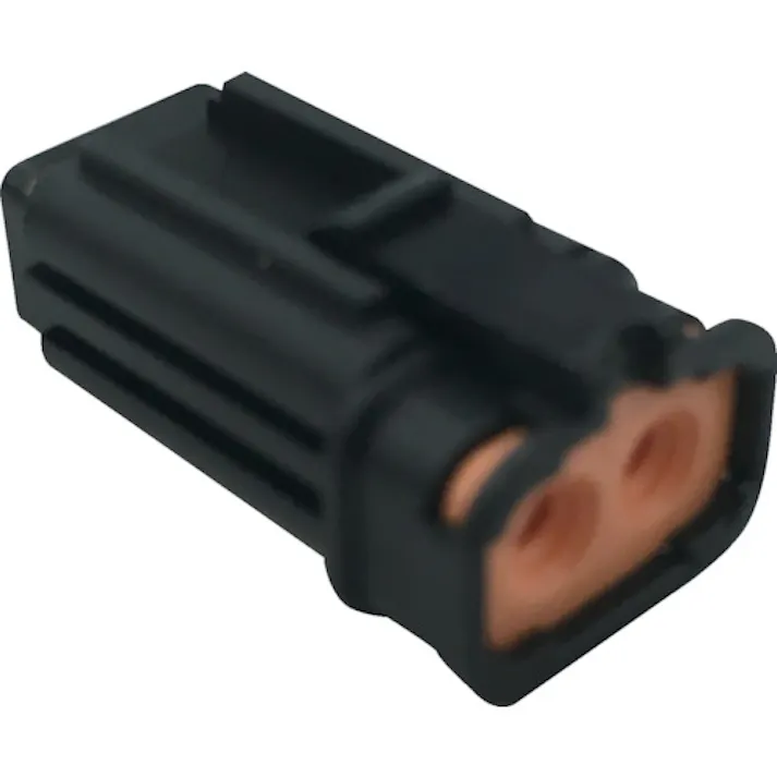 【CAINZ-DASH】トラスコ中山 防水コネクタ ソケットハウジング 2芯 中継・基板用(10個入) 被覆外径φ2.7~3.2 黒 P-CE01A6-02B0-03【別送品】