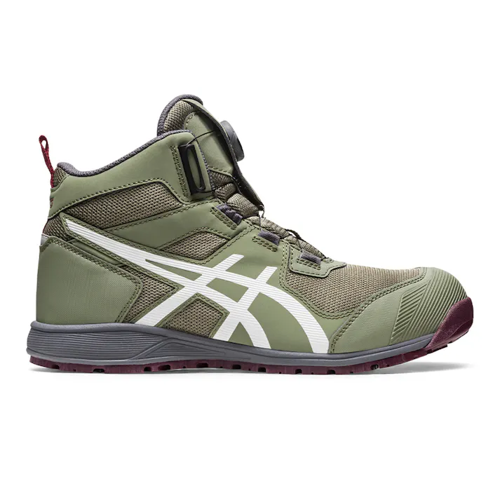 アシックス ウィンジョブ CP214 TS BOA ライケングリーン×ホワイト グリーン 25.0cm