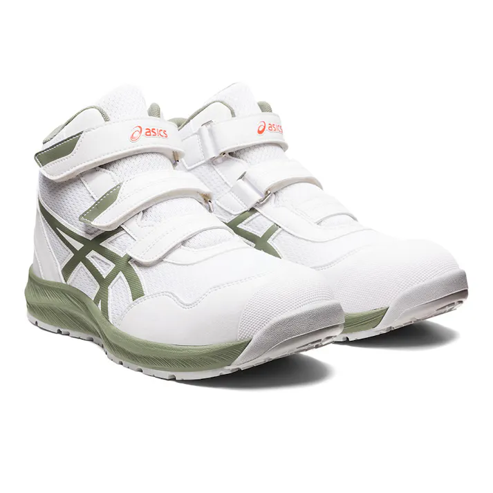 ウィンジョブCP216 ホワイトXライケングリーン 26.5cm