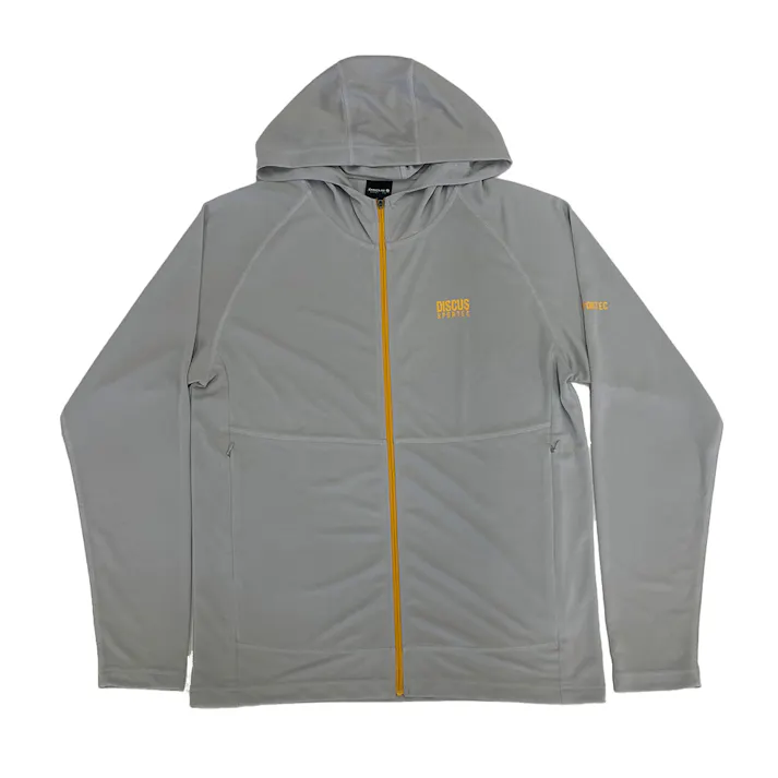 DISCUS UVケアパーカー Lグレー LL