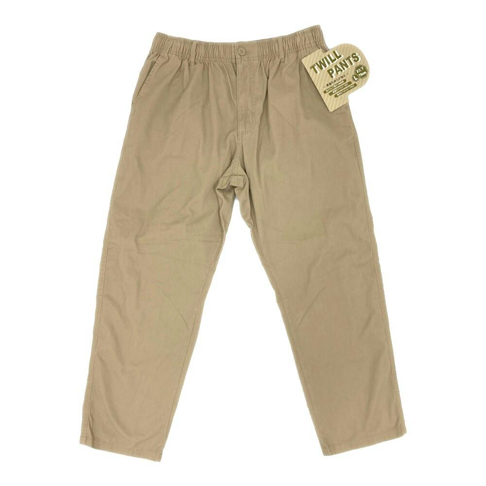 ツイルイージーパンツ ベージュ L 股下70cm