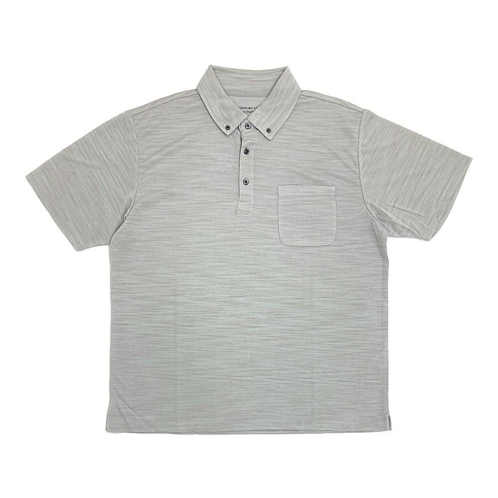 サラッと快適 UTILITY WEAR ドライトモエリBDポロ グレー LL