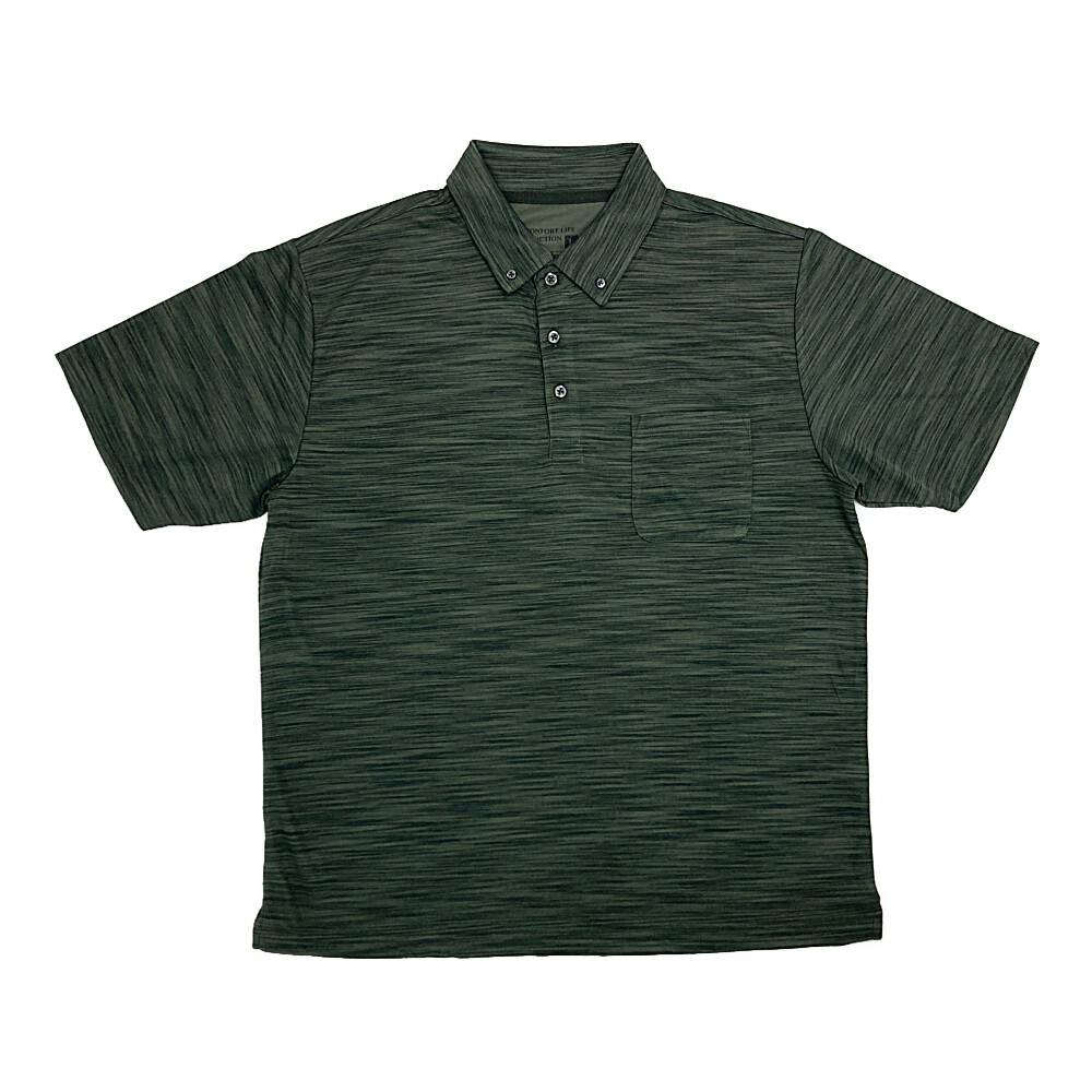 サラッと快適 UTILITY WEAR ドライトモエリBDポロ カーキ L