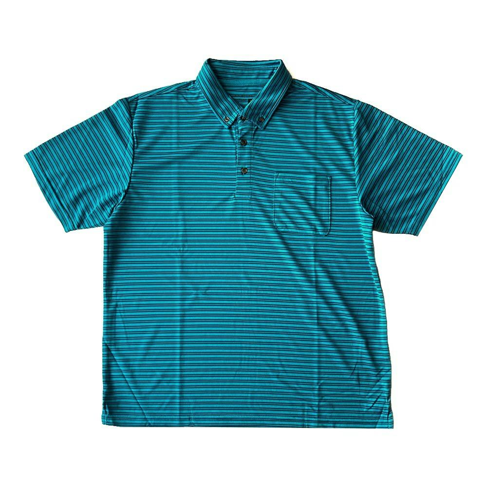 サラッと快適 UTILITY WEAR ドライトモエリBDポロ アクアマリン