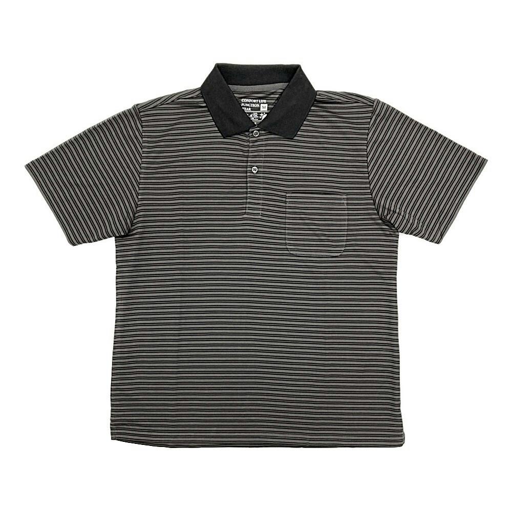 サラッと快適 UTILITY WEAR ドライリブエリポロシャツ ブラック M シャツ・ブルゾン サラッと快適 UTILITY WEAR ドライリブエリポロシャツ ブラック M シャツ・ブルゾン