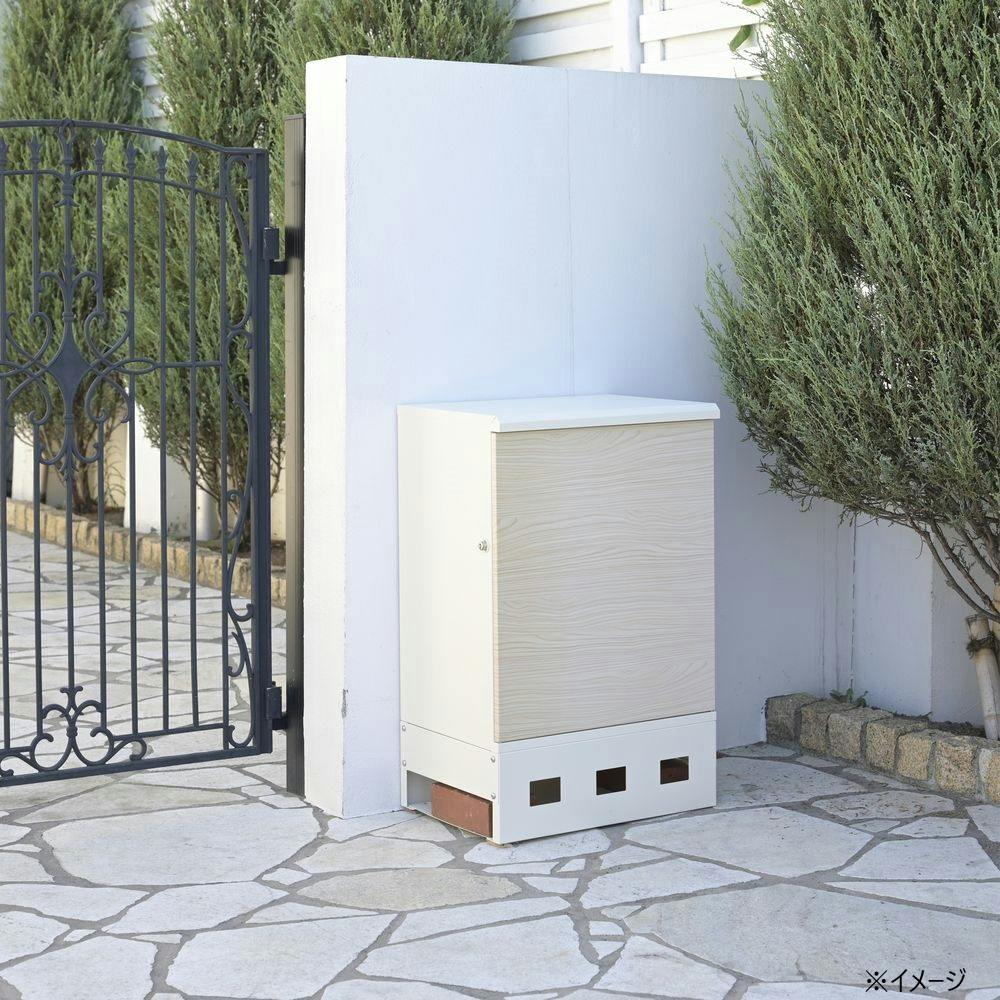 宅配ボックス 1段 白木目調/ホワイト EPB-1(LWD/WH) 幅47cm高さ74.5cm