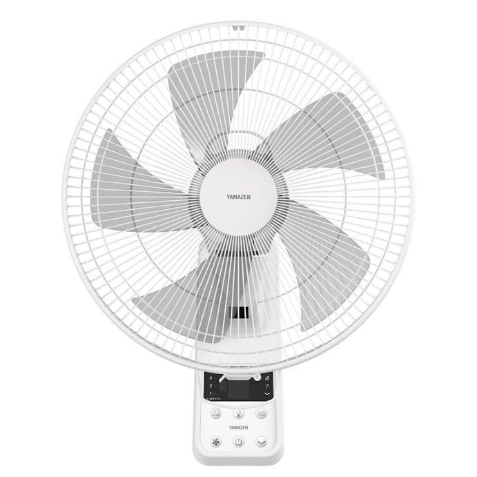 山善 35cmリモコン式壁掛け扇 ホワイト 風量3段階 オフタイマー リモコン付き YWX-F35(W)
