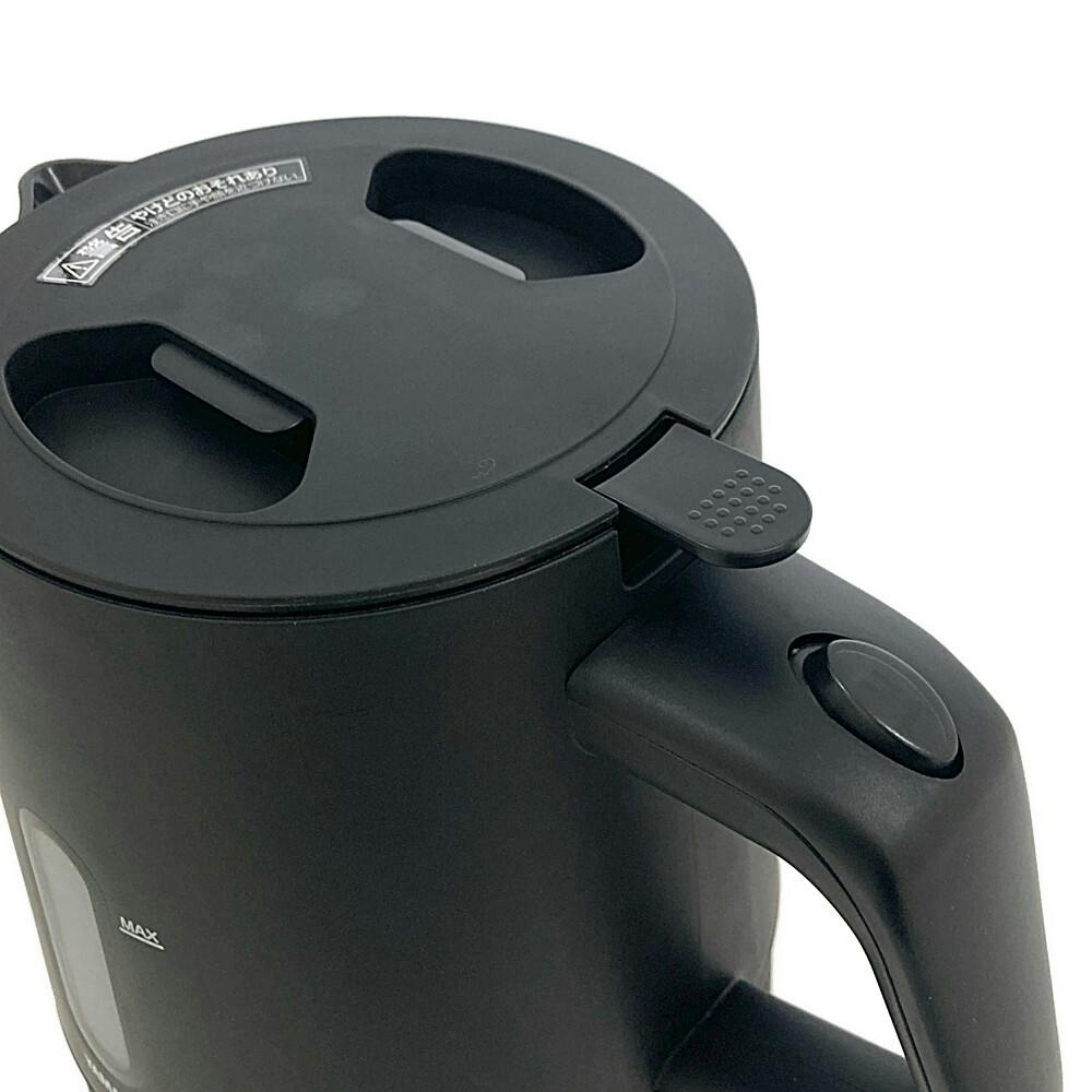 ゆっか 電気ケトル 1.0L 湯こぼれ防止 ブラック YKU-S1210J(B