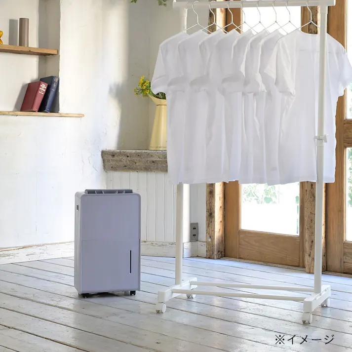 除湿器 衣類乾燥除湿器 コンプレッサー式 ライトグレー YDC-H601(H)