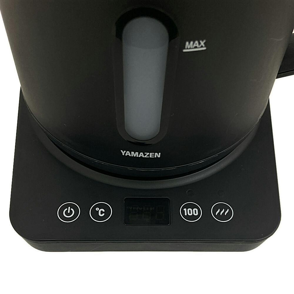 湯こぼれ防止 温調電気ケトル ブラック YKU-SC1210J(B