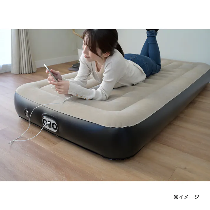コードレス電動エアベッド CAB-002GY/BK