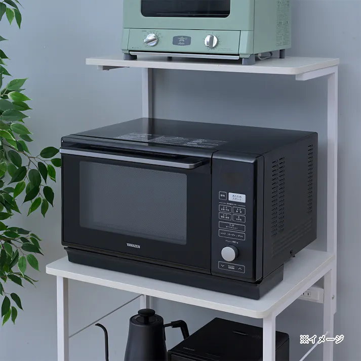 上棚付きレンジラックワイド ホワイト CRW-57T(CWH/SWH)