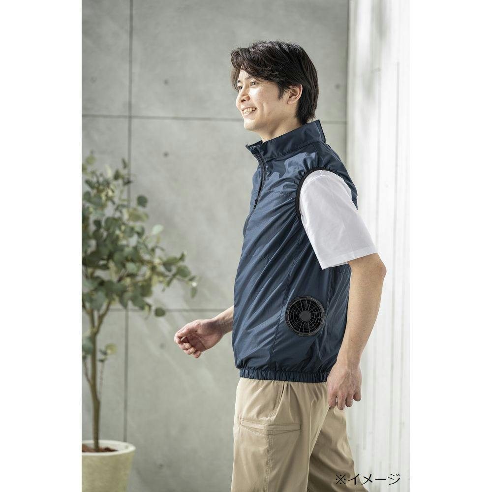 ファン付きウェアファンセット L ネイビー | 作業着・作業服