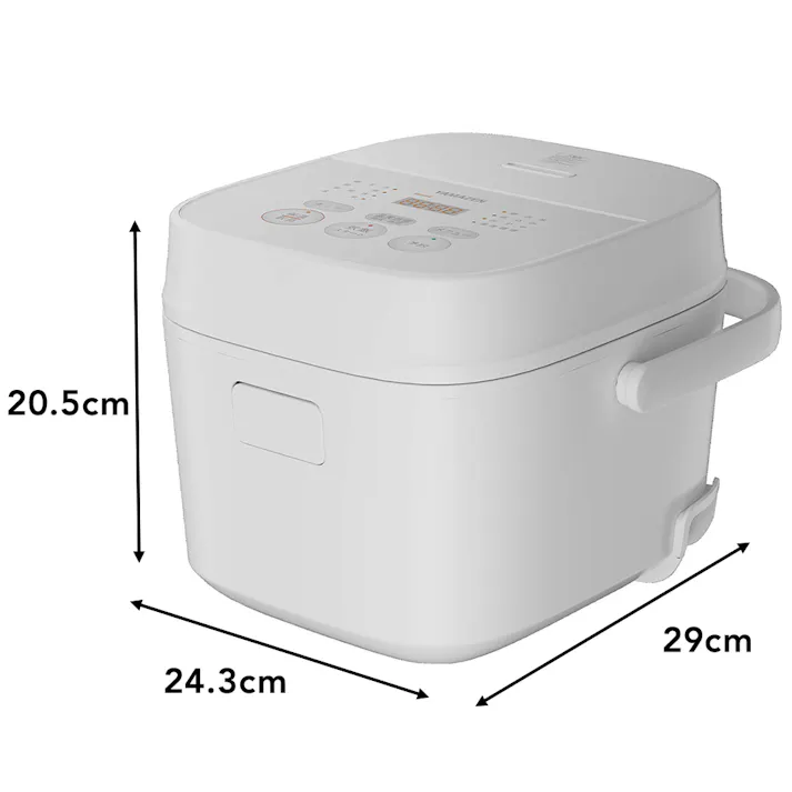 マイコン式炊飯器 3合炊き ホワイト 温度調理搭載 YJT-M05