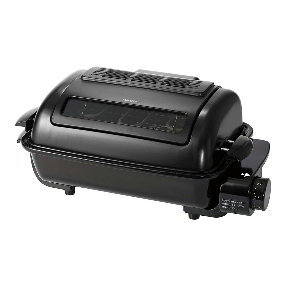山善 両面焼きマルチロースター ブラック YWC-S110(B) | キッチン家電