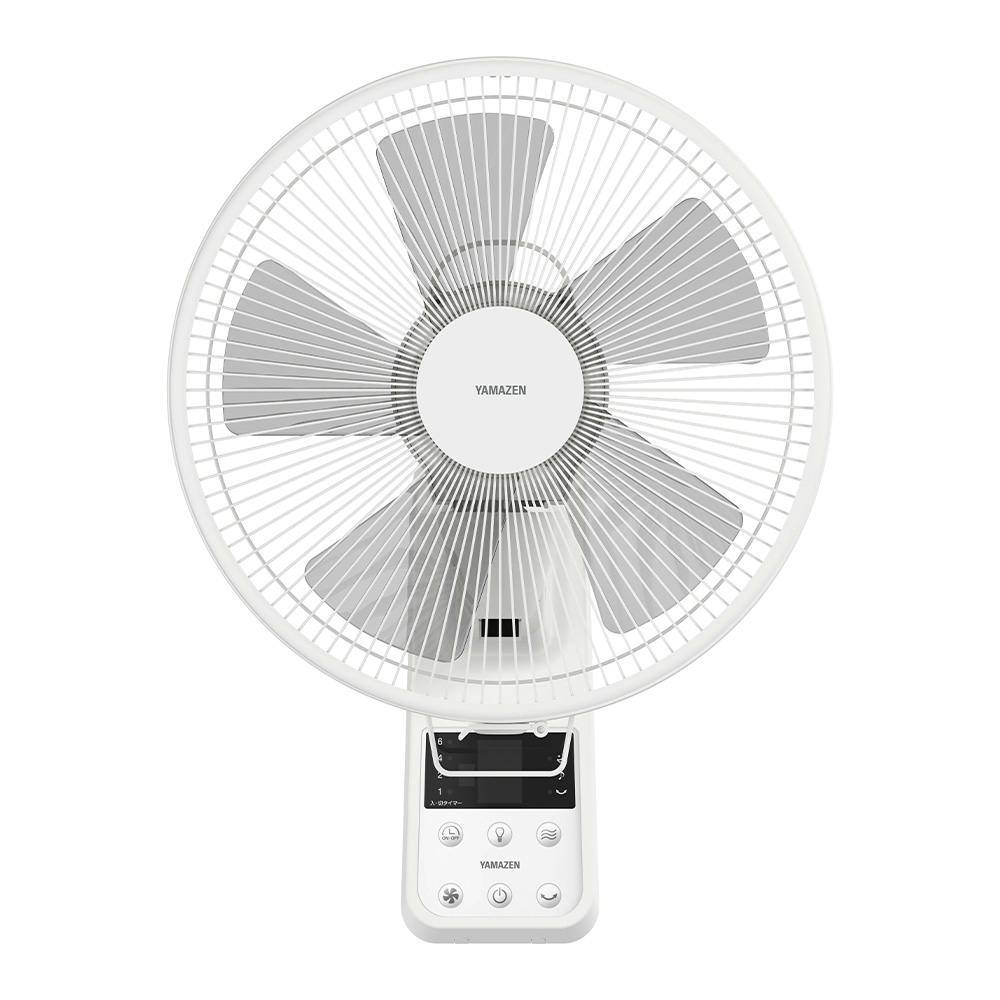 壁掛け扇風機 30cm リモコン付 ホワイト YWX-E302W