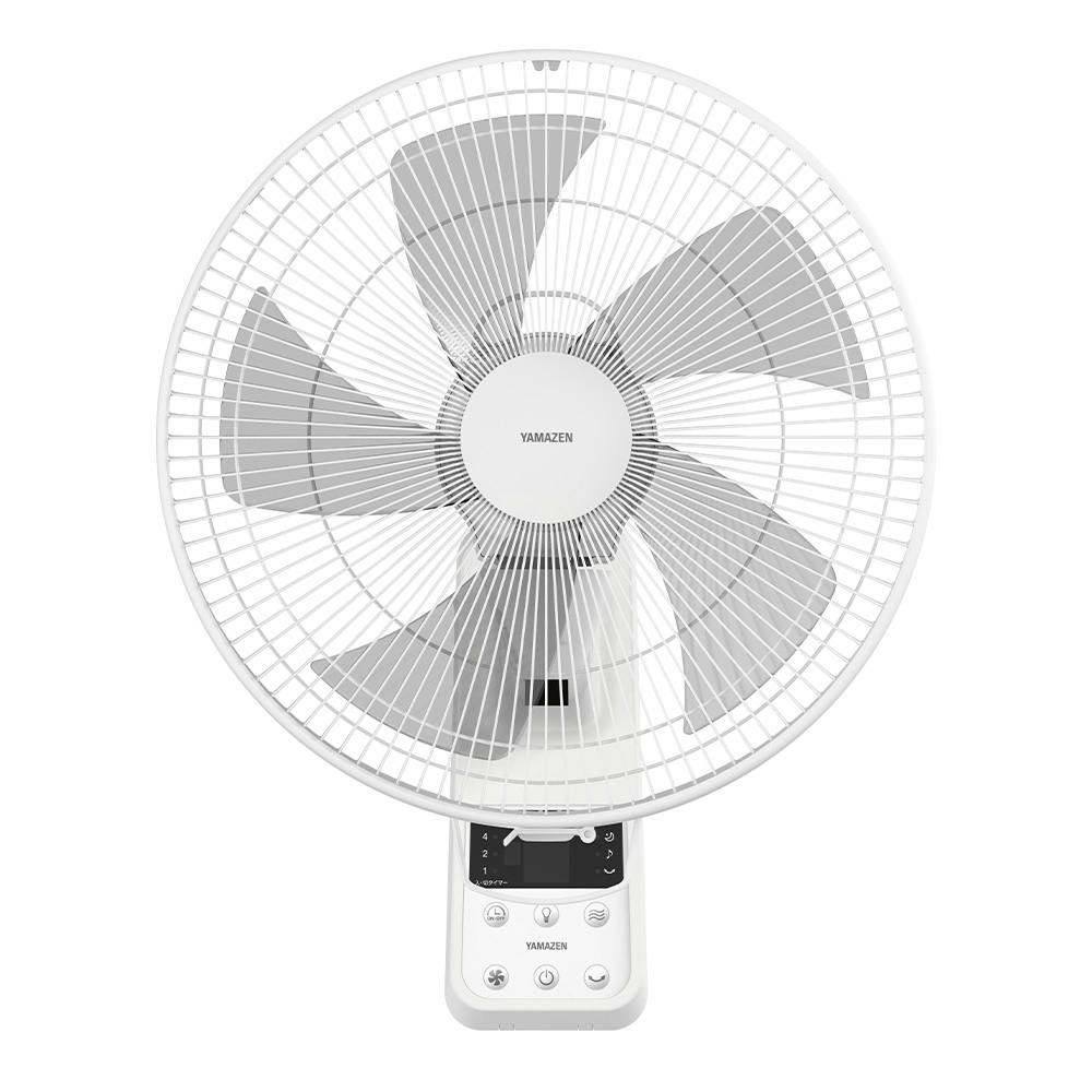 壁掛け扇風機 35cm リモコン付 ホワイト YWX-F352W