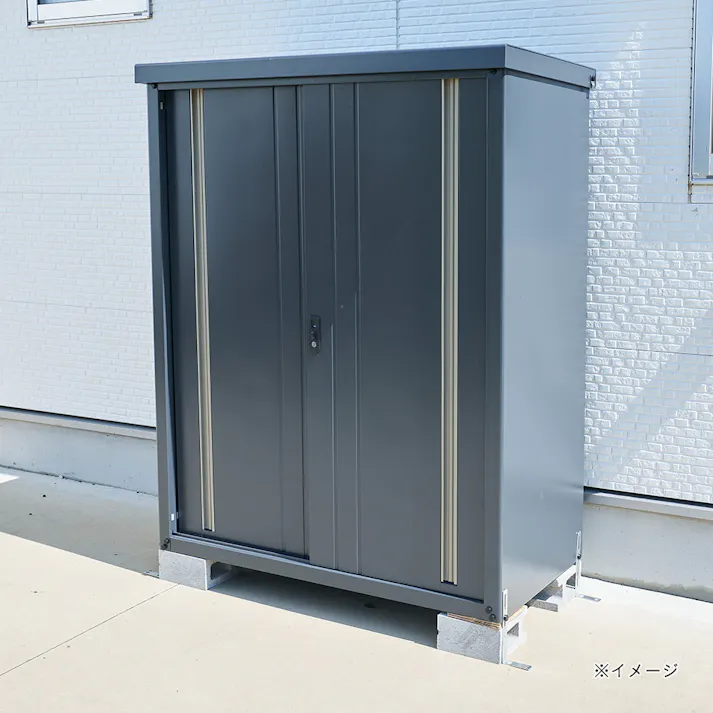 小型収納庫 ダークグレー NCY-5N(DGY/CG) 幅122.7cm 奥行64.5cm 高さ153.4cm【SU】