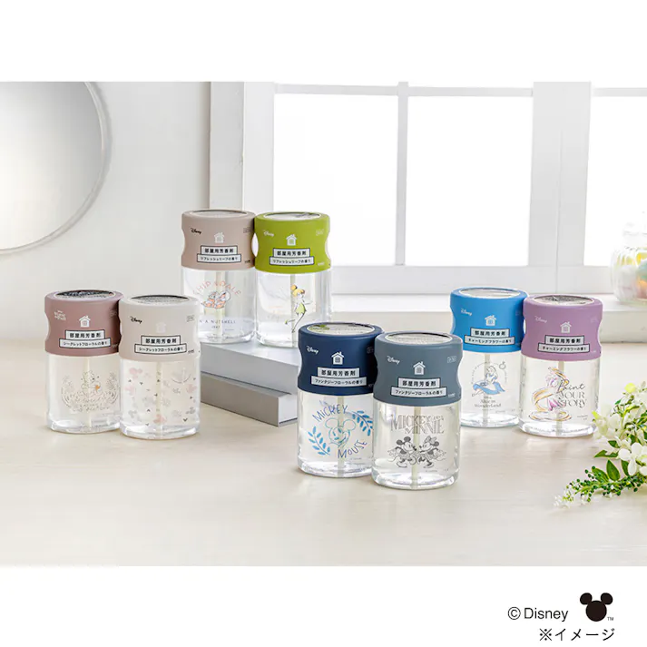 カインズ 部屋用芳香剤 Simple ミッキーマウス ベージュ シークレットフローラルの香り 本体 400ml