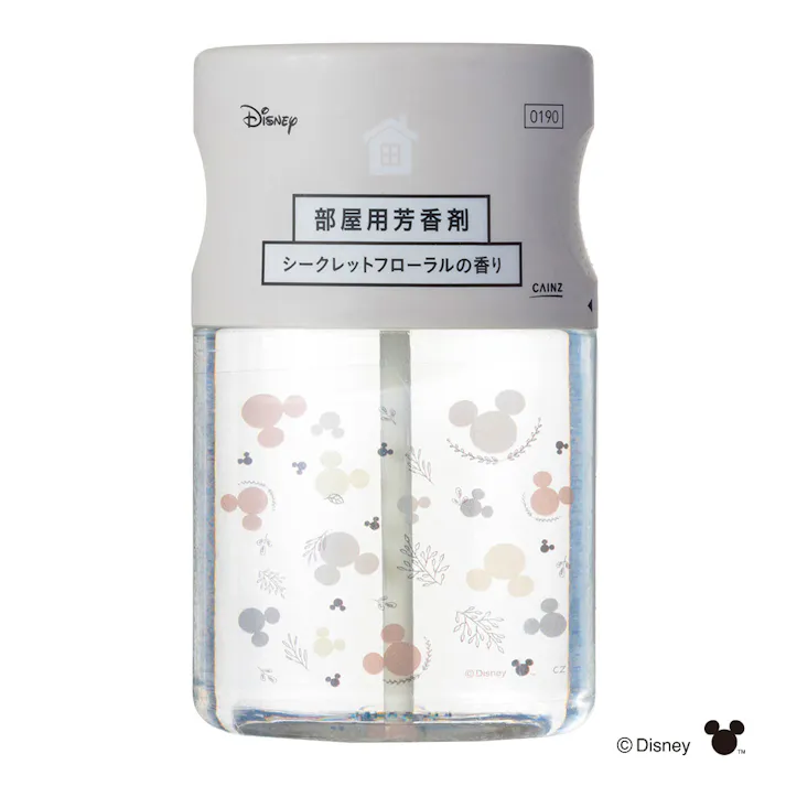 カインズ 部屋用芳香剤 Simple ミッキーマウス ベージュ シークレットフローラルの香り 本体 400ml