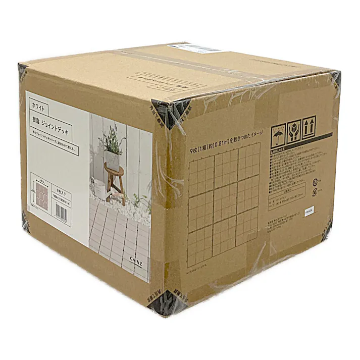 カインズ 樹脂ジョイントデッキ ホワイト ケース 9枚入り