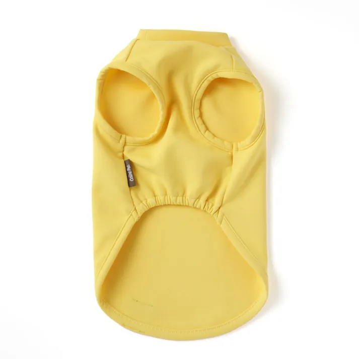 【送料無料】スムースカットソー イエロー Sサイズ ペット服(犬の服)