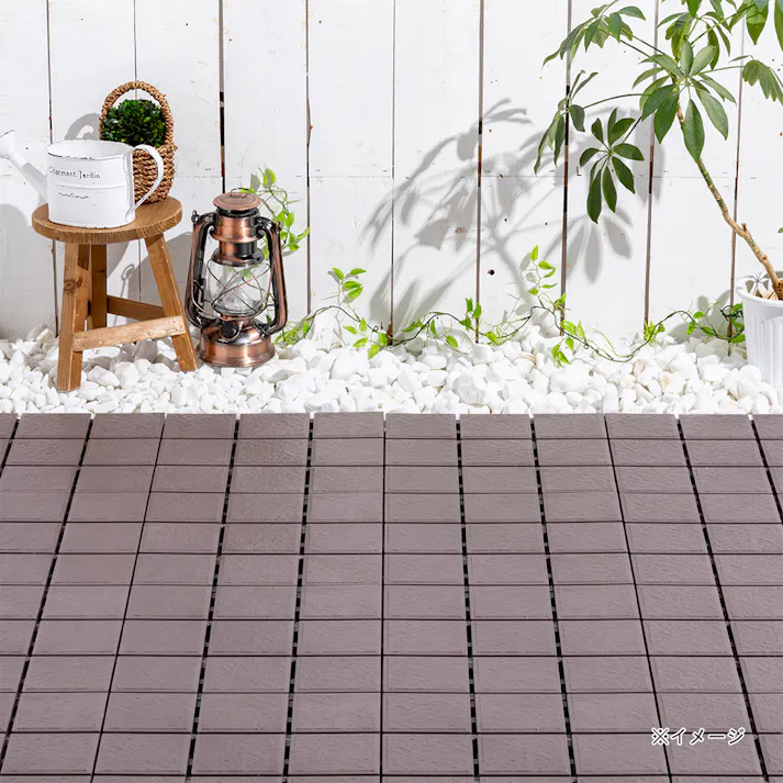 カインズ 樹脂ジョイントデッキ ブラウン 1枚入り