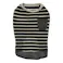 【送料無料】重ね着風ワッフルカットソー ブラック Lサイズ ペット服(犬の服)
