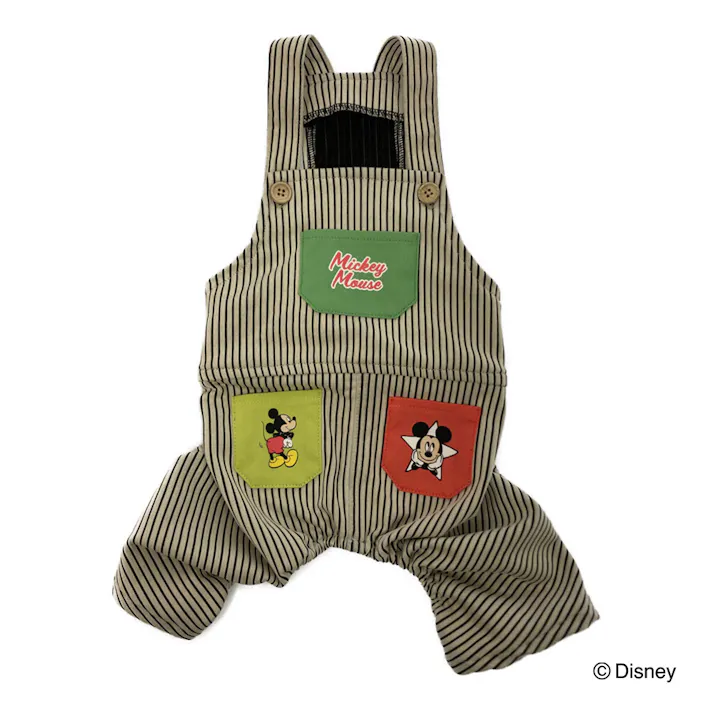 オーバーオールミッキーマウス Lサイズ ペット服(犬の服)