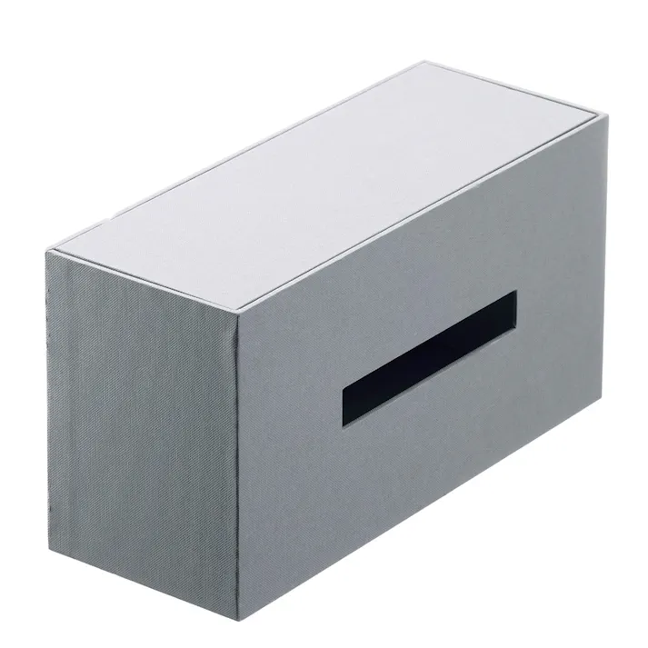 ティッシュケース グレー