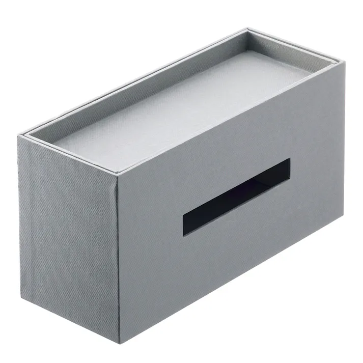 ティッシュケース グレー