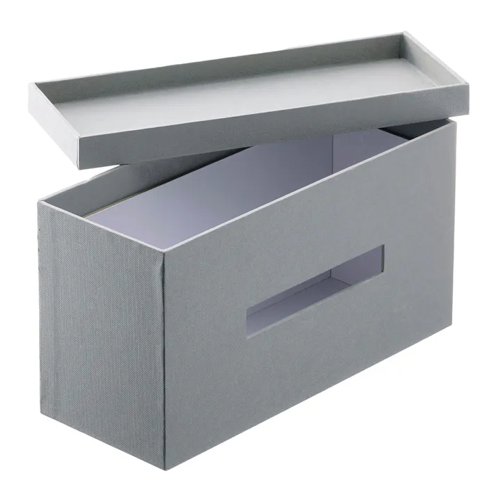 ティッシュケース グレー