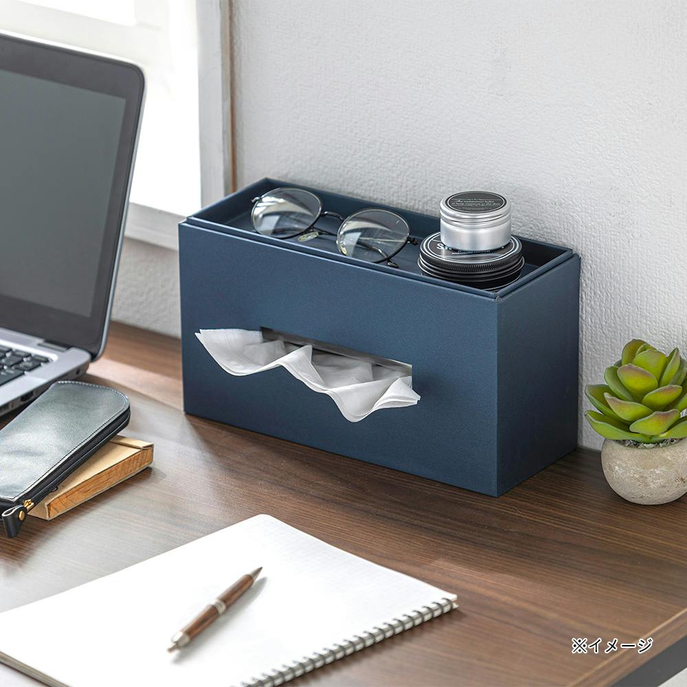 藍水　ティッシュ入れ ティッシュケース ネイビー | インテリア雑貨・生活雑貨 通販