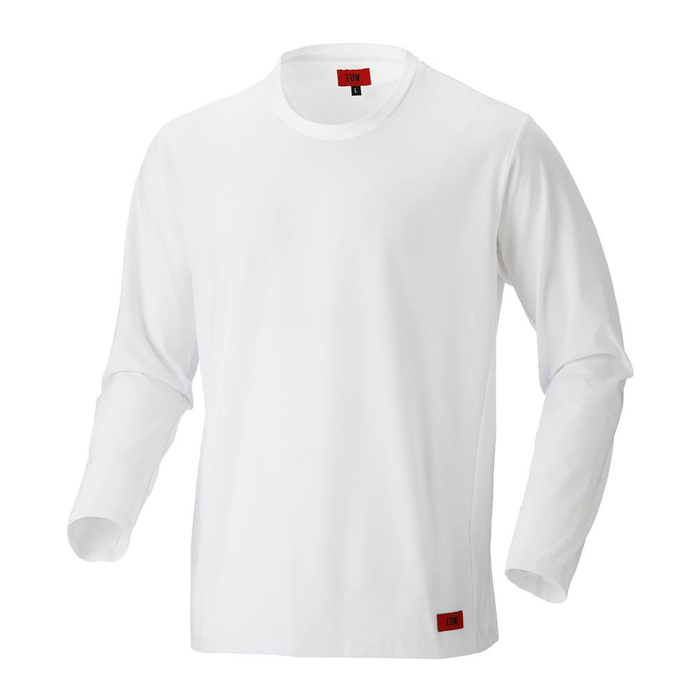 EDW Tシャツ 長袖 L ホワイト | 作業着・作業服・安全靴 通販