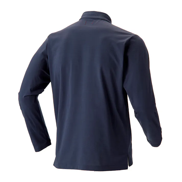 EDW ポロシャツ 長袖 M ネイビー