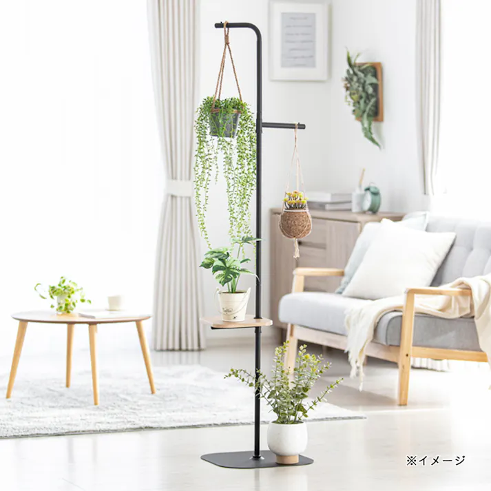 室内ハンギングポール ブラック