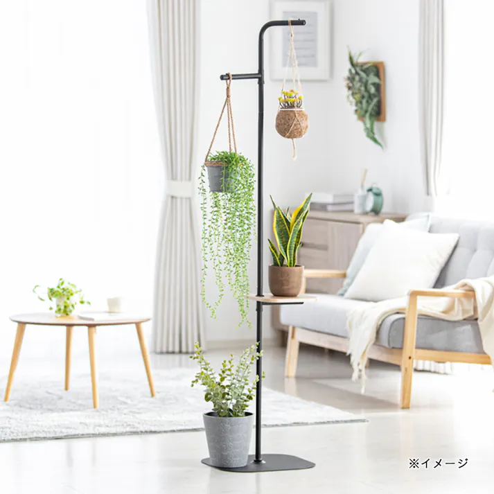 室内ハンギングポール ブラック