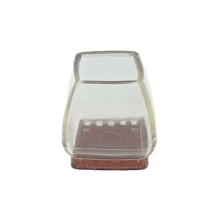 チェア脚カバー 角 対応脚サイズ15~20mm クリア 角脚用 キズ防止 床保護 フローリング 椅子 イス