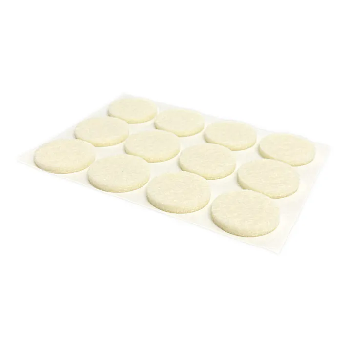 クッションフェルト アイボリー 24枚入 直径25mm 厚み4mm キズ防止 床保護 フローリング 椅子 イス