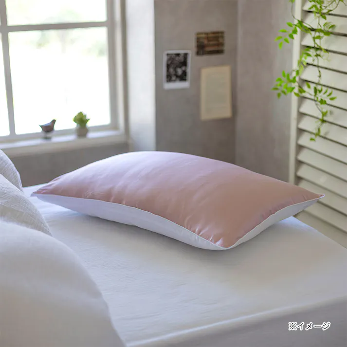 さらさらしっとり まくらカバー 幅63cm 奥行43cm ピンク※カバーのみ
