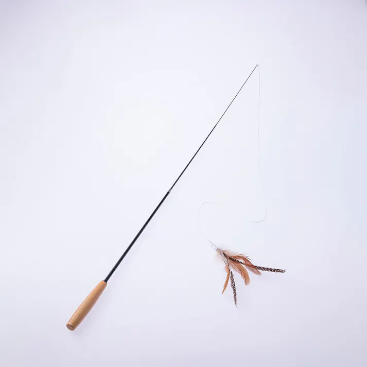 交換できる伸縮猫じゃらし 木柄