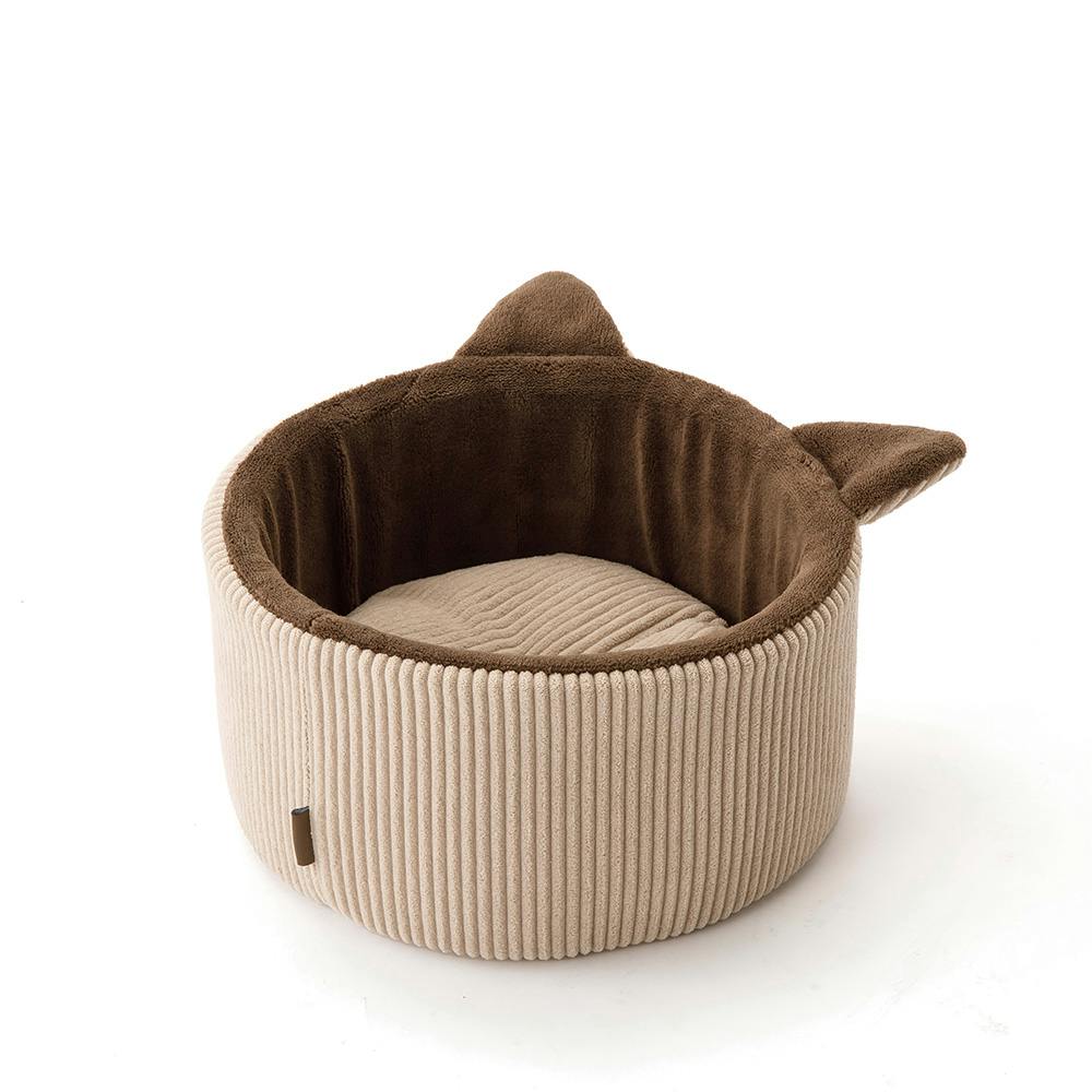 猫丸型ベッド コーデュロイベージュ | ペット用品（犬） 通販