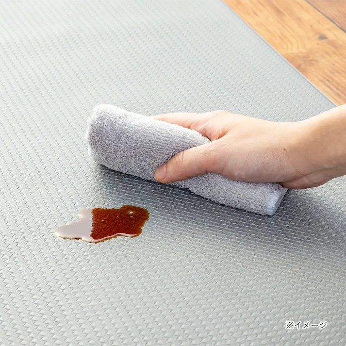 すき間を埋めるキッチンマット L-Fit モカ 45×240cm 厚み6mm クッション性 抗菌 燃えにくい 防カビ 拭くだけお手入れ