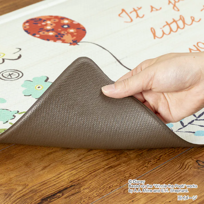 すき間を埋めるキッチンマット L-Fit くまのプーさん 45×180cm 厚み6mm クッション性 抗菌 燃えにくい 防カビ 拭くだけお手入れ