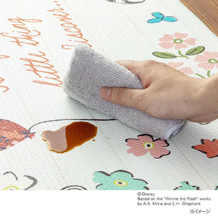 すき間を埋めるキッチンマット L-Fit くまのプーさん 45×180cm 厚み6mm クッション性 抗菌 燃えにくい 防カビ 拭くだけお手入れ