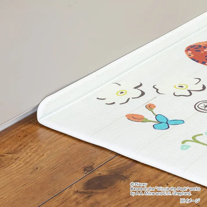 すき間を埋めるキッチンマット L-Fit くまのプーさん 45×180cm 厚み6mm クッション性 抗菌 燃えにくい 防カビ 拭くだけお手入れ
