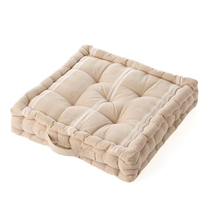 フロアクッション ベージュライン 40x40cm