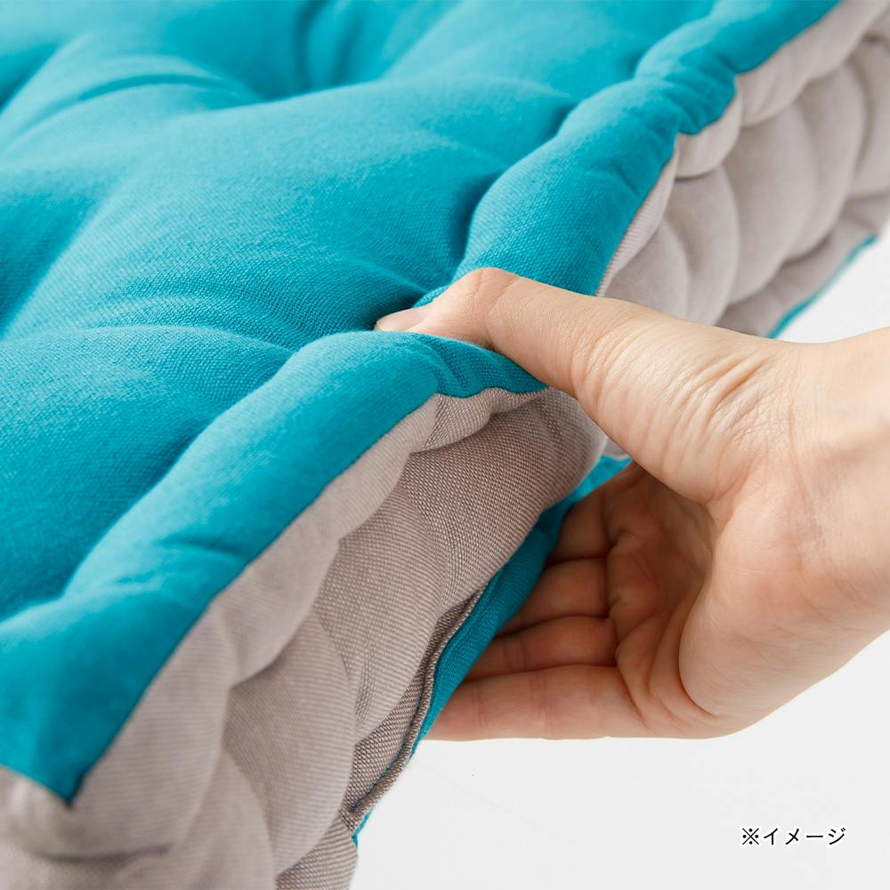 フロアクッション ライトブルー/グレー 40x40cm | クッション 通販