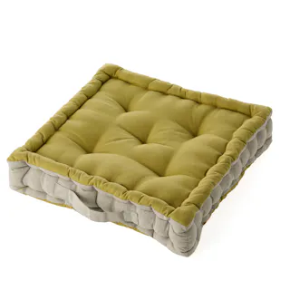 フロアクッション ライトグリーン/グリーン 40x40cm